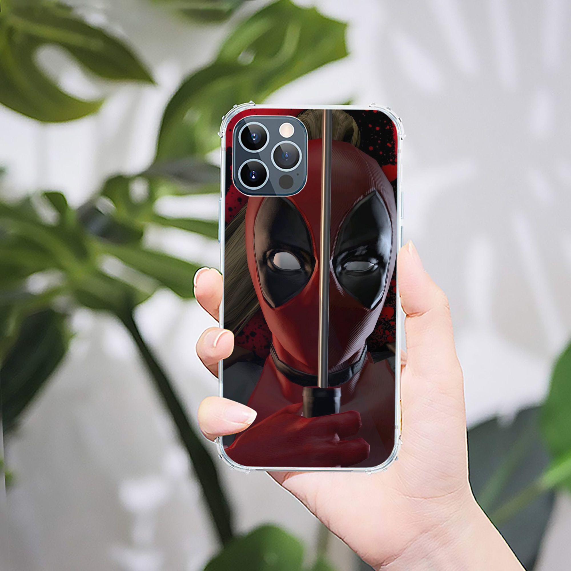 （画像用） Deadpool デッドプール 【iPhone 12シリーズ対応】透明スマホケース（クリアソフトケース）